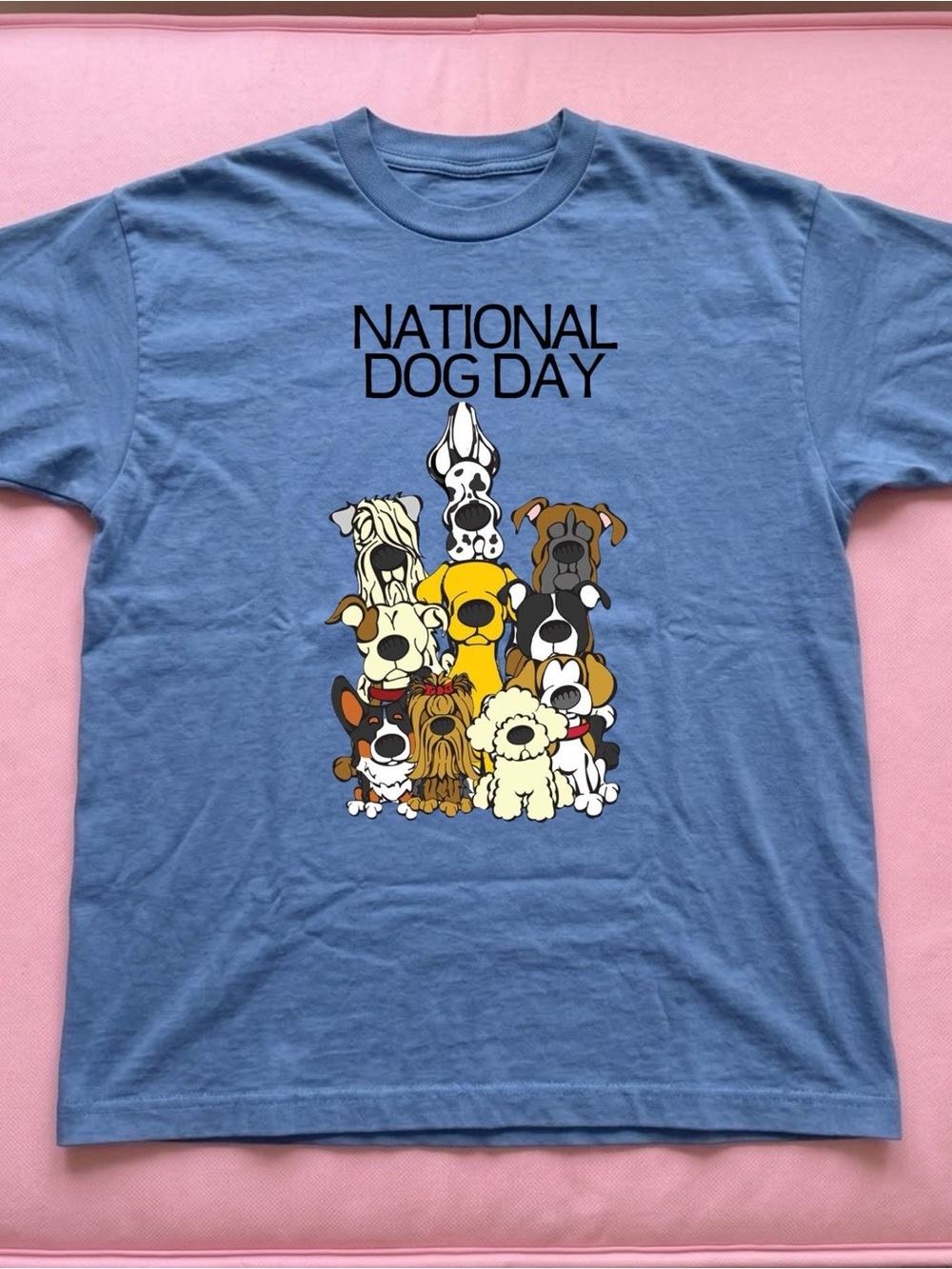 Gildan National Dog Day Blue Tee